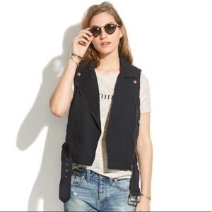Black Madewell Cotton Tour Moto Vest